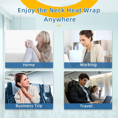 Electric Neck Heat Pad Cordless Rechargeable Neck Warmer for Neck Pain Relief with Washable Cover