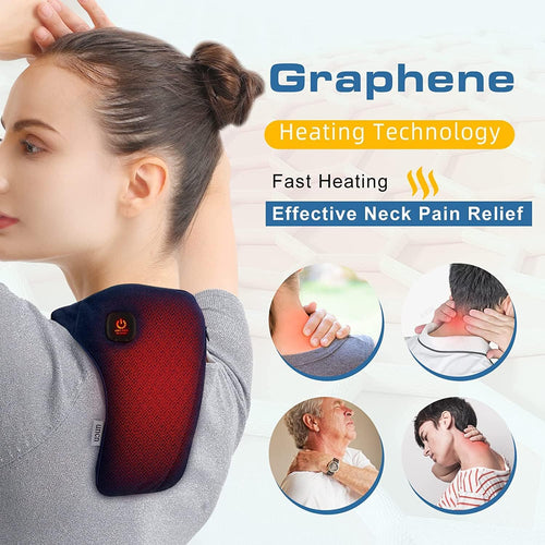 Electric Neck Heat Pad Cordless Rechargeable Neck Warmer for Neck Pain Relief with Washable Cover